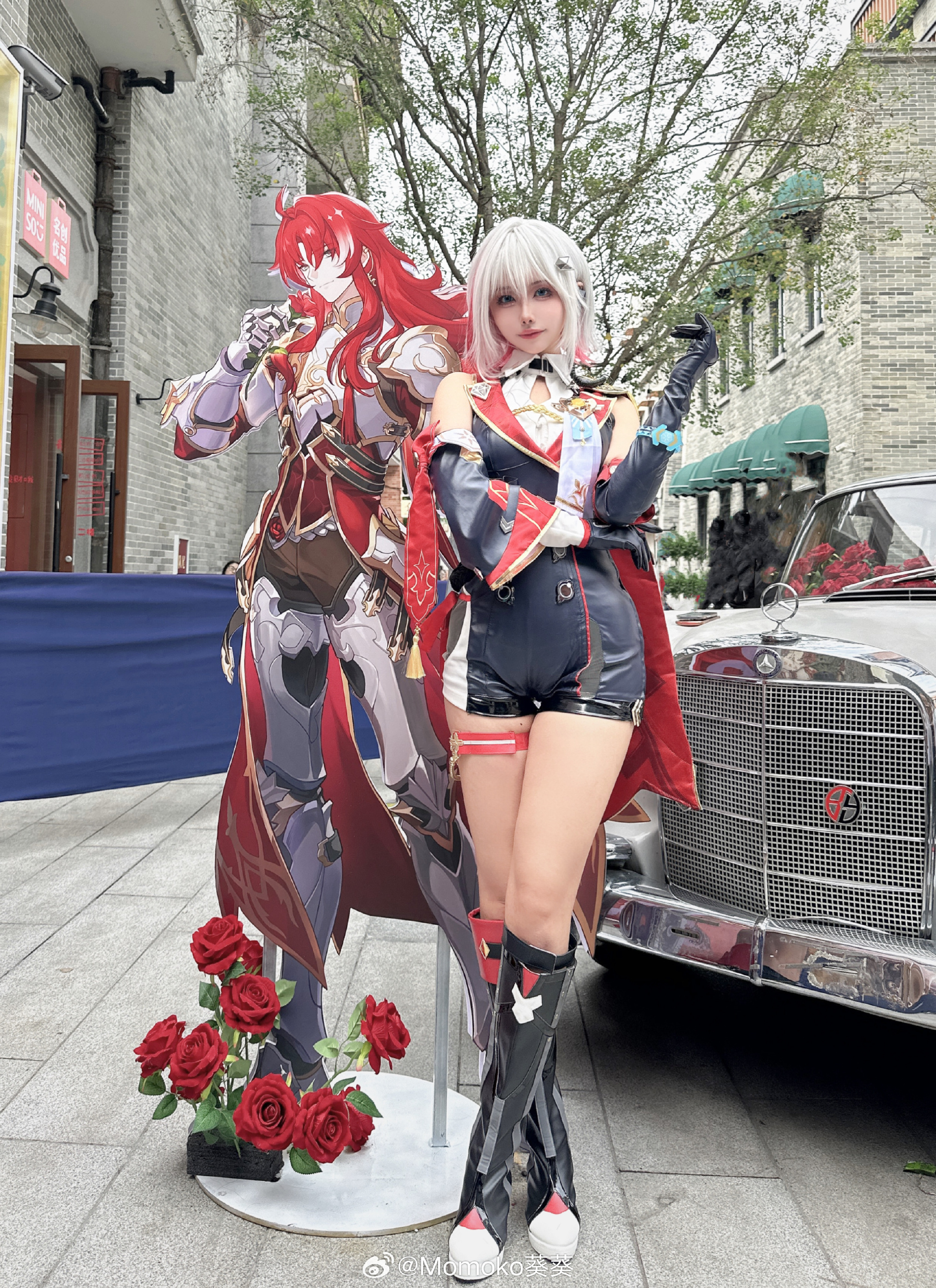 COSPLAY 听说有玫瑰花海，立刻就来拍啦！这就是二次元的执行力 崩坏：星穹铁道 托帕@Momoko葵葵 COSPLAY-第9张