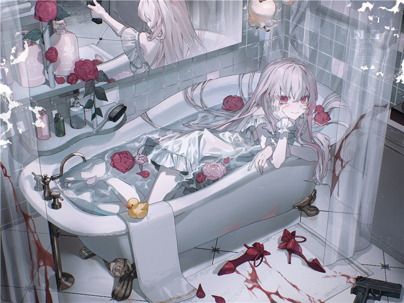 少女与浴缸主题图集高清壁纸原画插画美术绘画图片素材 临摹资料(二期更新)[408P-1.26G]
